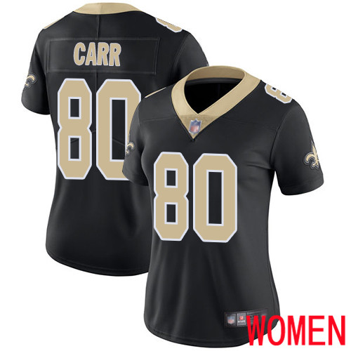 New Orleans Saints Limited Black Women Austin Carr Home Jersey NFL Football #80 Vapor Untouchable Jersey->nfl t-shirts->Sports Accessory